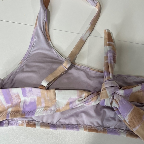 Aerie Scoop Pastel Patterned Bikini Top Medium - Picture 3 of 5